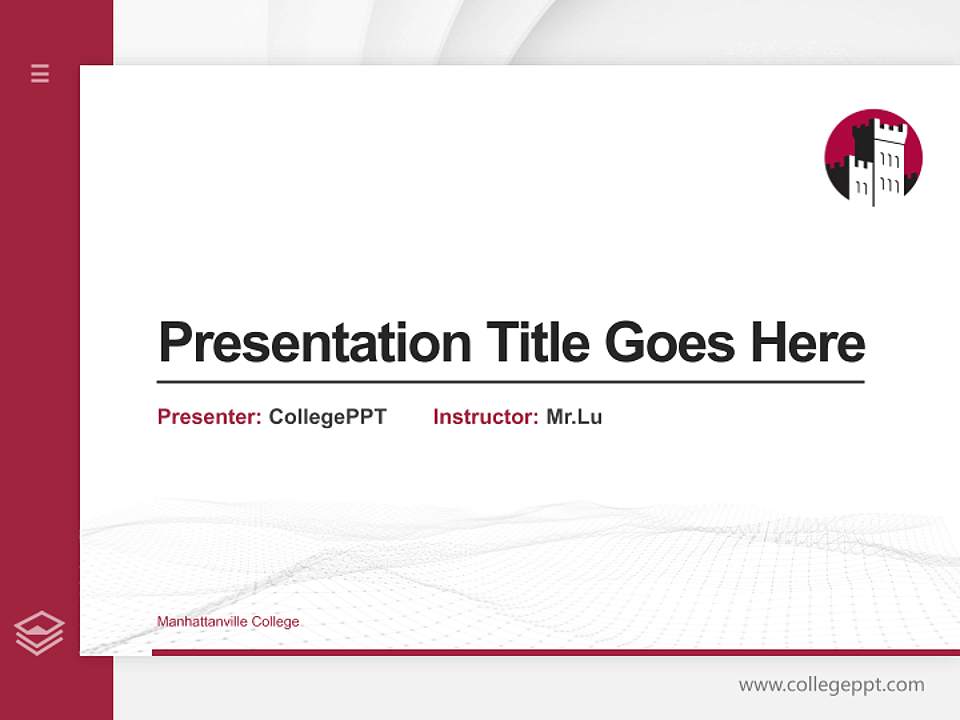 Manhattanville College Thesis Proposal/Graduation Defense PPT Template4:3 ratio PPT effect preview image5