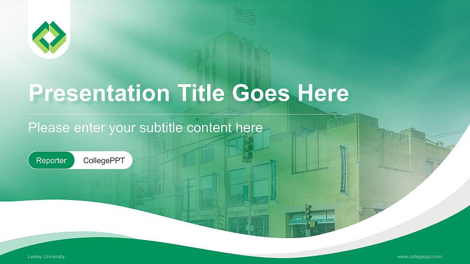 Lesley University Lecture Sharing and Networking Event PPT Template16:9 ratio PPT effect preview image