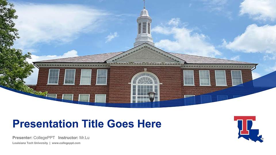 Louisiana Tech University Course/Courseware Creation PPT Template16:9 ratio PPT effect preview image