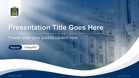 Marquette University Lecture Sharing and Networking Event PPT Template