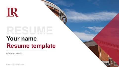 Lenoir-Rhyne University Resume PPT Template