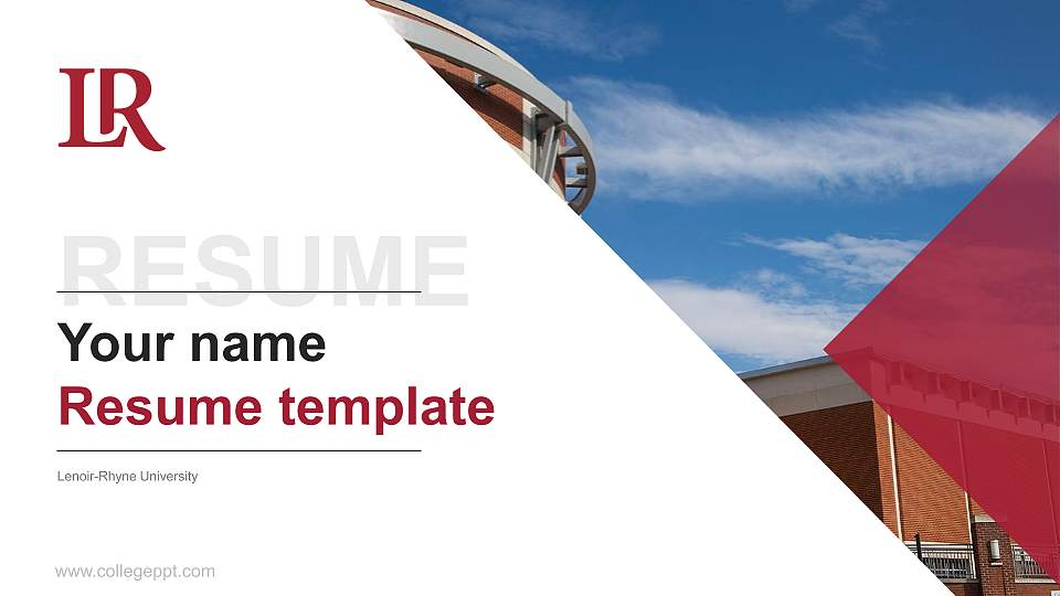 Lenoir-Rhyne University Resume PPT Template16:9 ratio PPT effect preview image