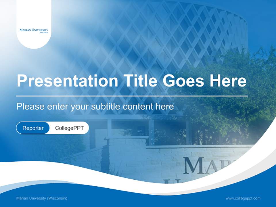 Marian University (Wisconsin) Lecture Sharing and Networking Event PPT Template4:3 ratio PPT effect preview image4