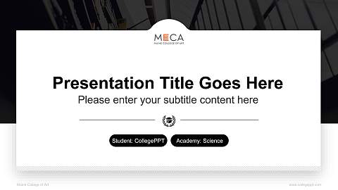 Maine College of Art National Scholarship Defense PPT Template
