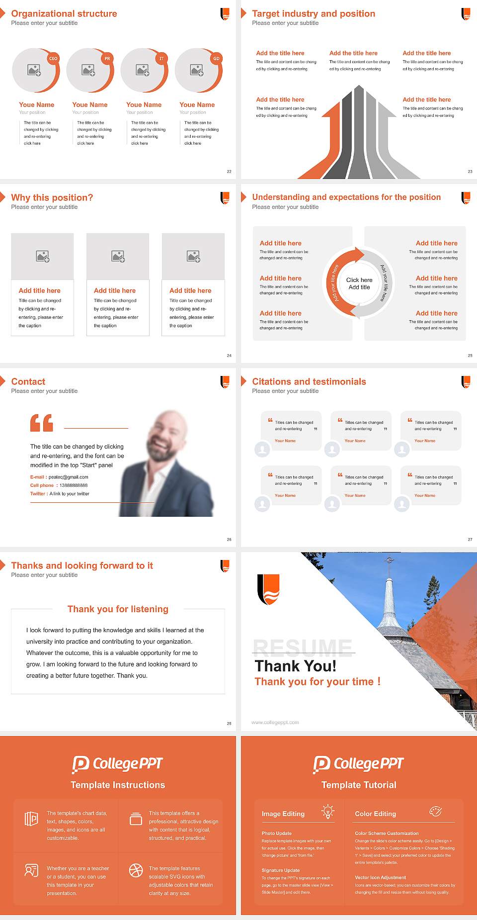 Lewis & Clark College Resume PPT Template4:3 ratio PPT effect preview image4