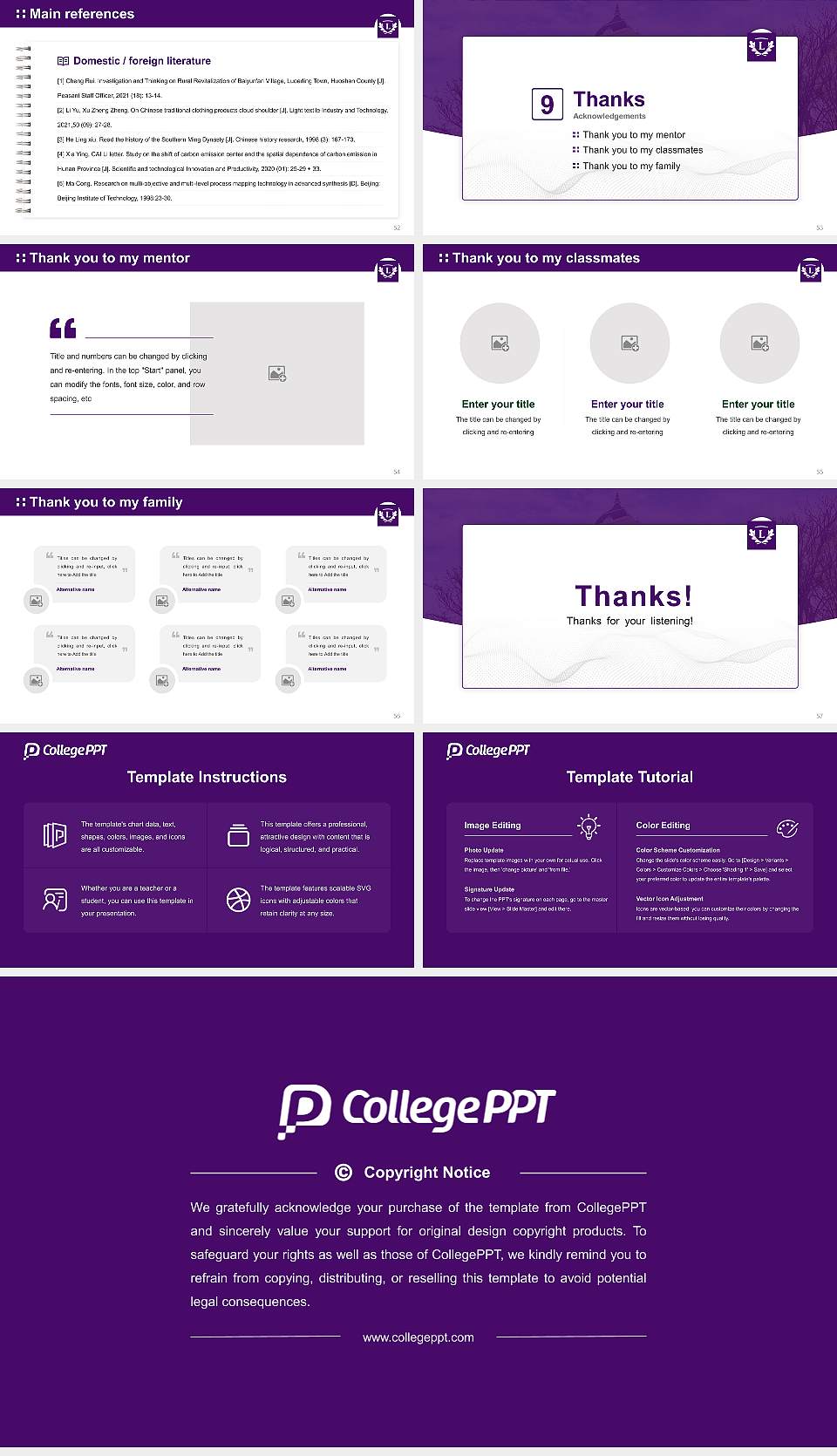 Linfield University-Mcminnville Campus Graduation Thesis Defense PPT Template16:9 ratio PPT effect preview image7