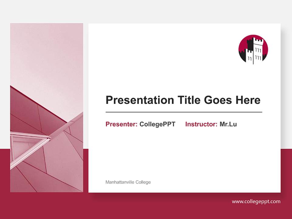 Manhattanville College General Purpose PPT Template4:3 ratio PPT effect preview image6