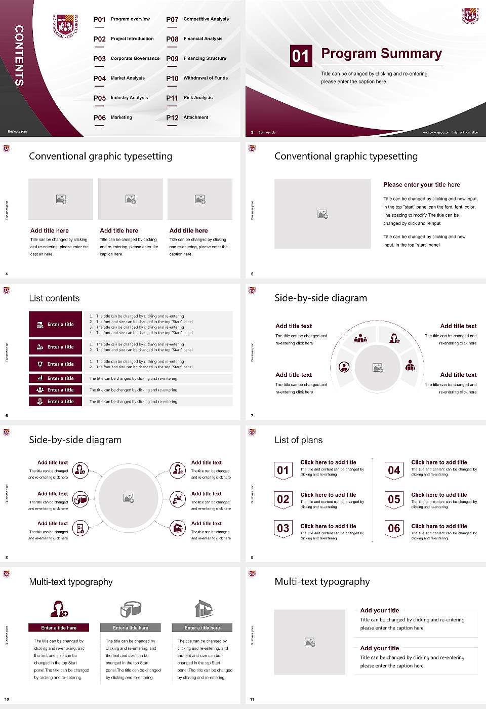 Loyola University Chicago Competition/Entrepreneurship Contest PPT Template16:9 ratio PPT effect preview image2