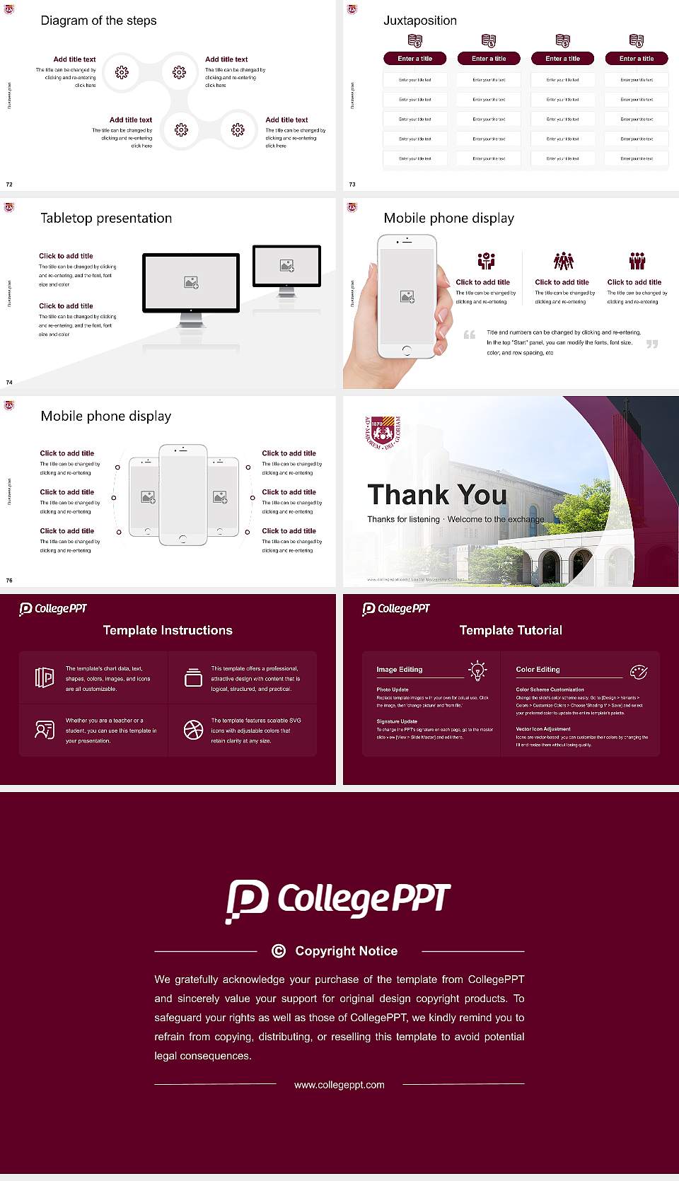 Loyola University Chicago Competition/Entrepreneurship Contest PPT Template16:9 ratio PPT effect preview image9