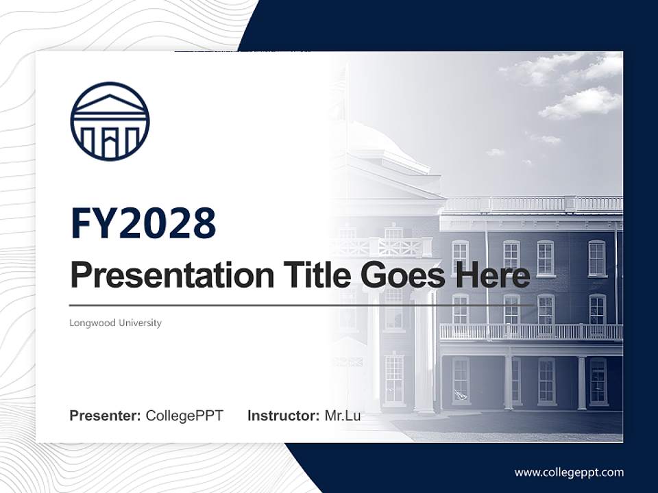 Longwood University Academic Presentation/Research Findings Report PPT Template4:3 ratio PPT effect preview image5