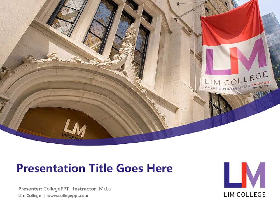Lim College Course/Courseware Creation PPT Template4:3 ratio PPT effect preview image5