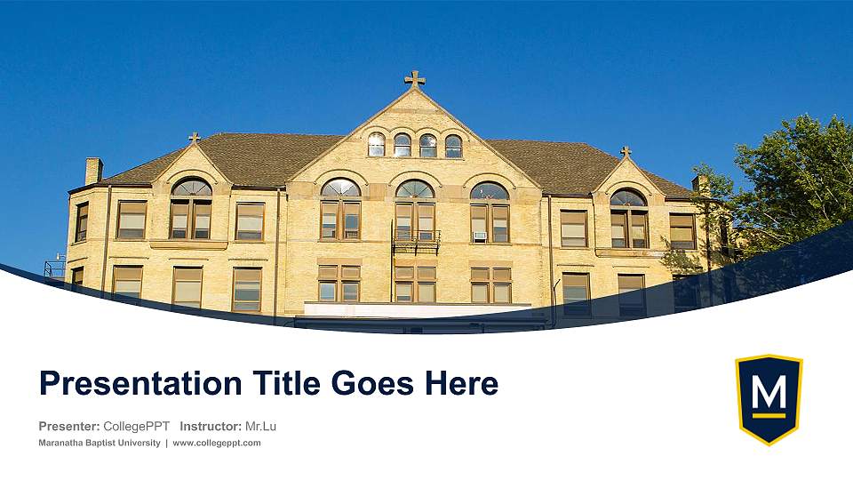 Maranatha Baptist University Course/Courseware Creation PPT Template16:9 ratio PPT effect preview image