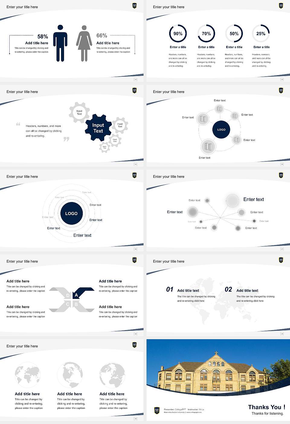 Maranatha Baptist University Course/Courseware Creation PPT Template16:9 ratio PPT effect preview image4