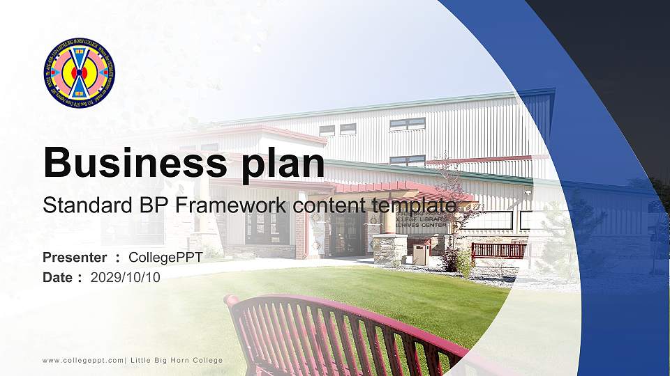 Little Big Horn College Competition/Entrepreneurship Contest PPT Template16:9 ratio PPT effect preview image1