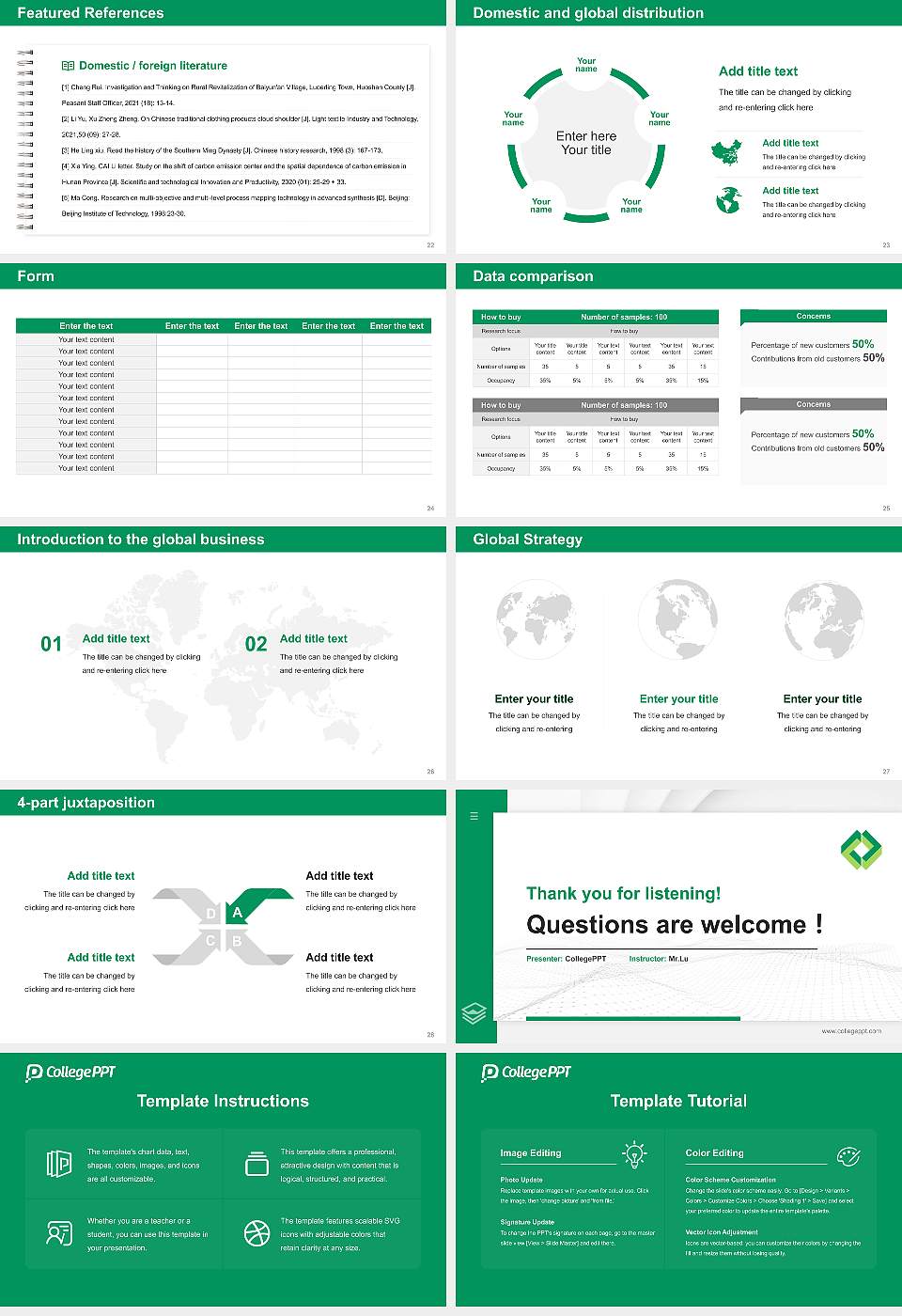 Lesley University Thesis Proposal/Graduation Defense PPT Template16:9 ratio PPT effect preview image4