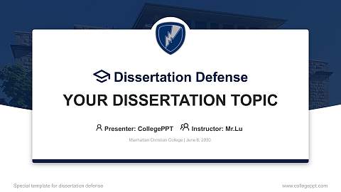 Manhattan Christian College Graduation Thesis Defense PPT Template
