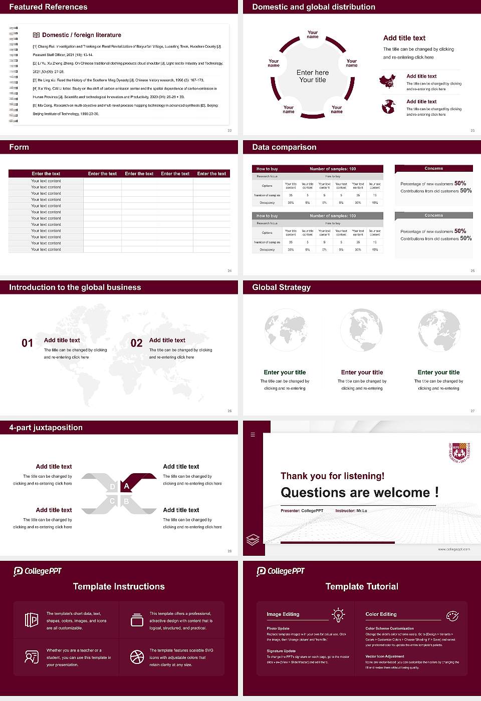 Loyola University Chicago Thesis Proposal/Graduation Defense PPT Template16:9 ratio PPT effect preview image4