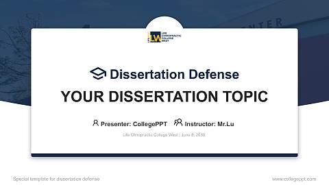 Life Chiropractic College West Graduation Thesis Defense PPT Template