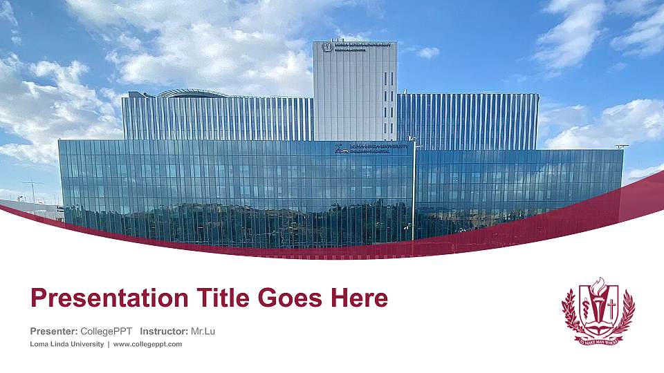 Loma Linda University Course/Courseware Creation PPT Template16:9 ratio PPT effect preview image