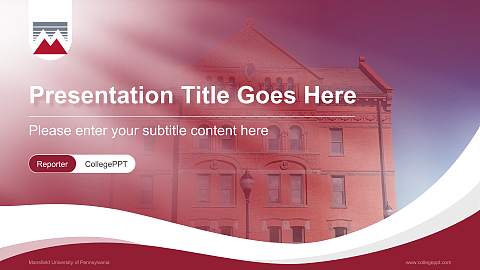 Mansfield University of Pennsylvania Lecture Sharing and Networking Event PPT Template