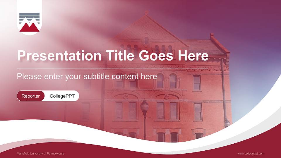 Mansfield University of Pennsylvania Lecture Sharing and Networking Event PPT Template16:9 ratio PPT effect preview image