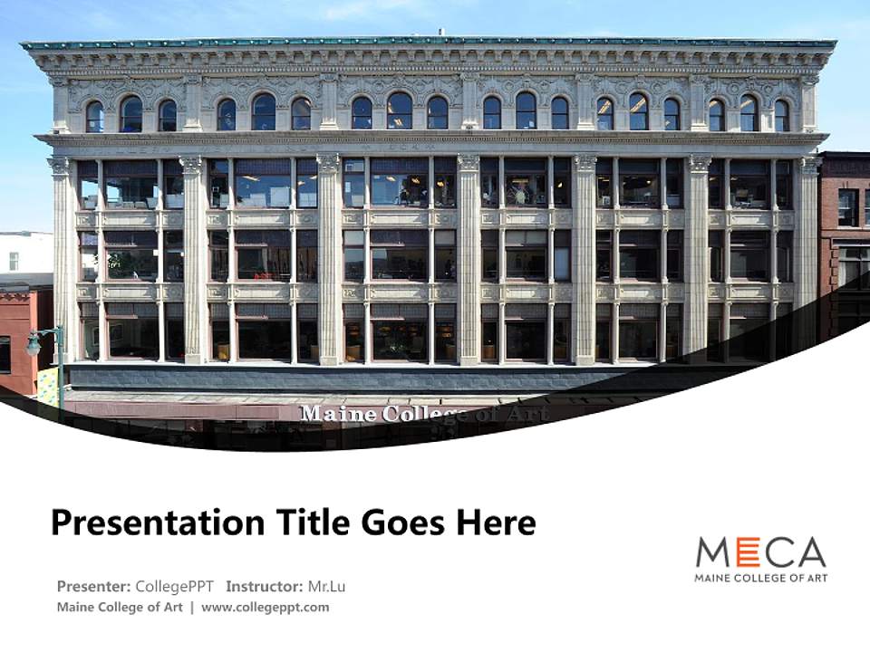 Maine College of Art Course/Courseware Creation PPT Template4:3 ratio PPT effect preview image5