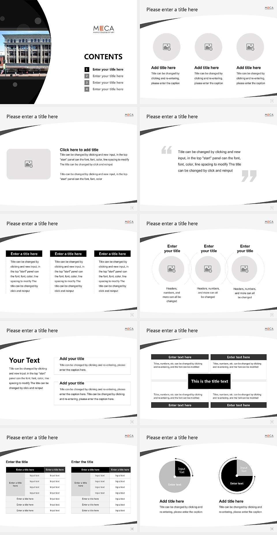 Maine College of Art Course/Courseware Creation PPT Template4:3 ratio PPT effect preview image2