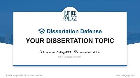 Luther College Graduation Thesis Defense PPT Template