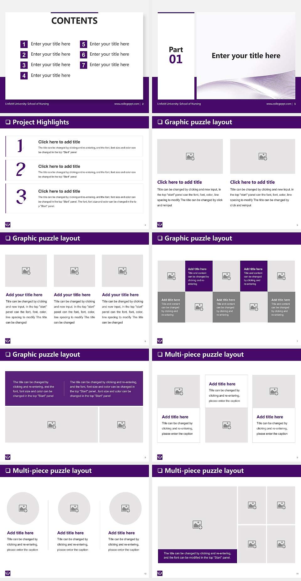 Linfield University-School of Nursing General Purpose PPT Template4:3 ratio PPT effect preview image2