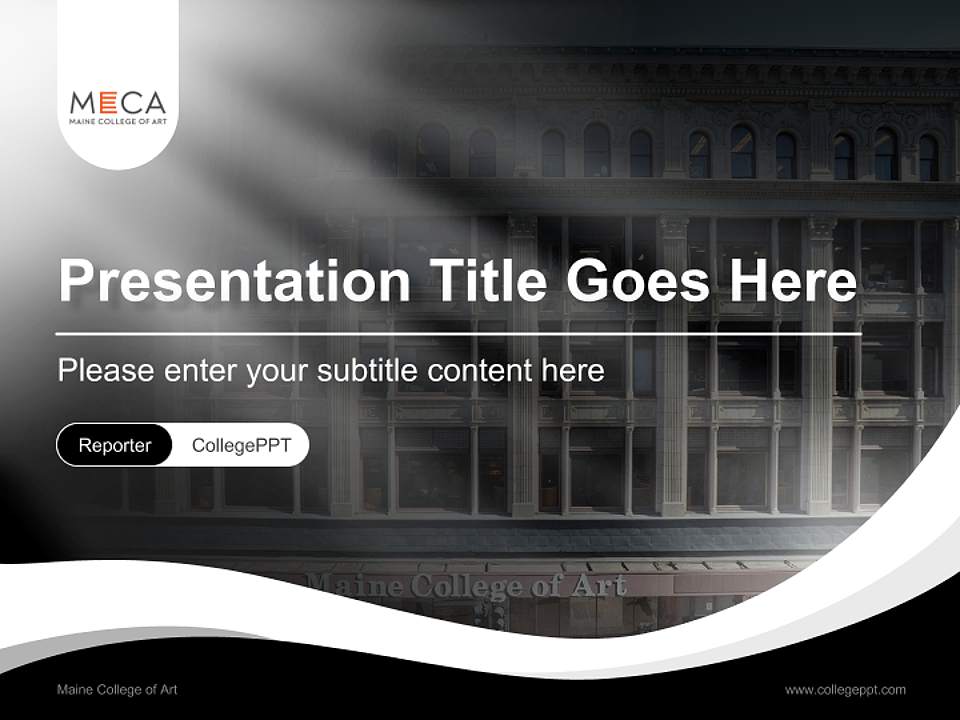 Maine College of Art Lecture Sharing and Networking Event PPT Template4:3 ratio PPT effect preview image4