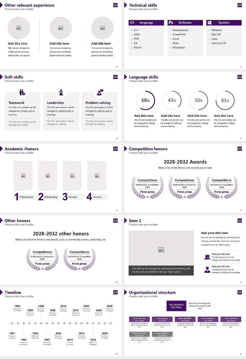 Linfield University-School of Nursing Resume PPT Template16:9 ratio PPT effect preview image3