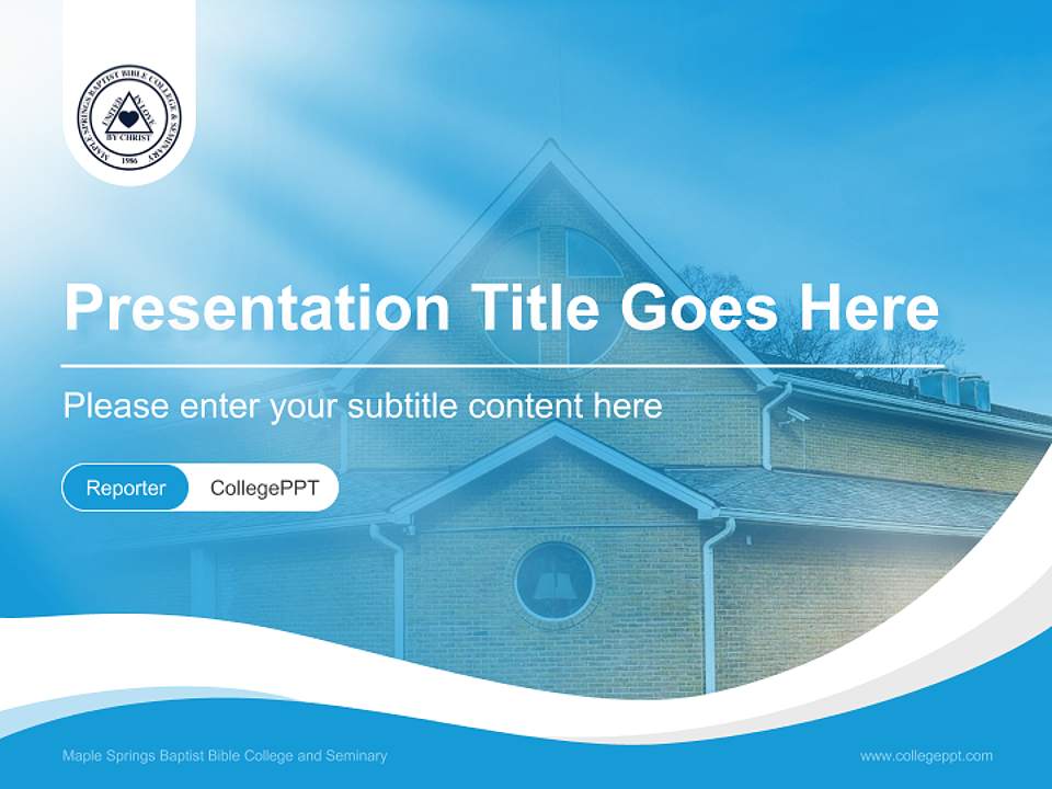 Maple Springs Baptist Bible College and Seminary Lecture Sharing and Networking Event PPT Template4:3 ratio PPT effect preview image4