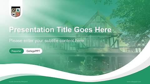 Loyola University Maryland Lecture Sharing and Networking Event PPT Template