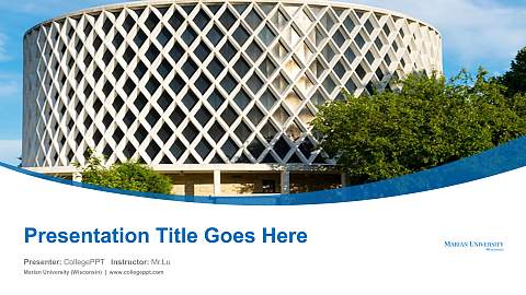 Marian University (Wisconsin) Course/Courseware Creation PPT Template