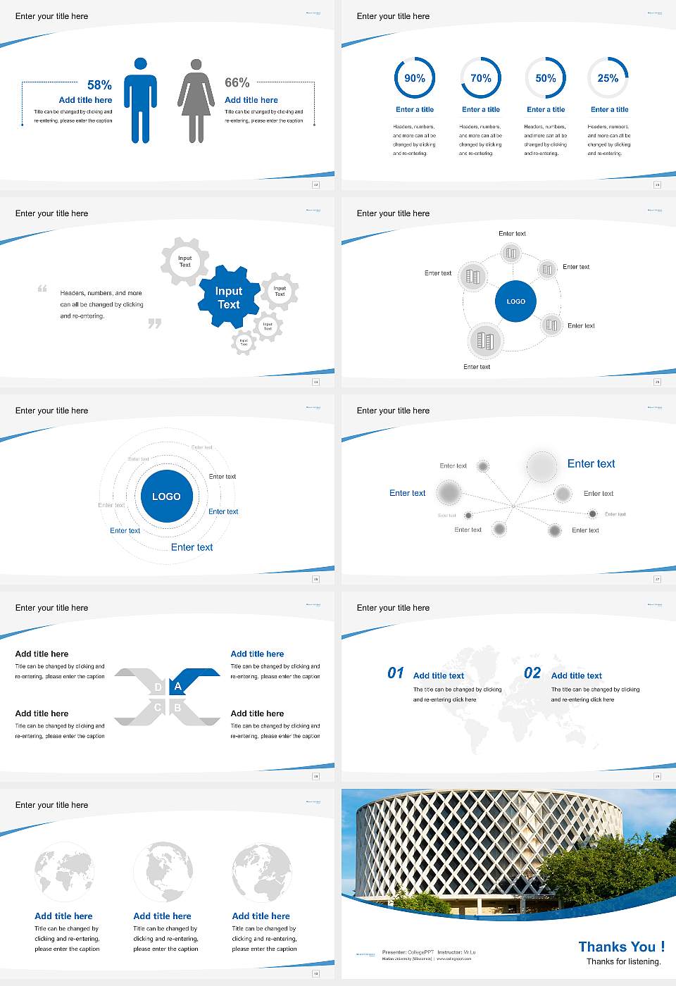 Marian University (Wisconsin) Course/Courseware Creation PPT Template16:9 ratio PPT effect preview image4