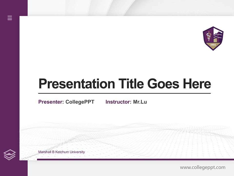 Marshall B Ketchum University Thesis Proposal/Graduation Defense PPT Template4:3 ratio PPT effect preview image5