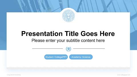 Long Island University National Scholarship Defense PPT Template