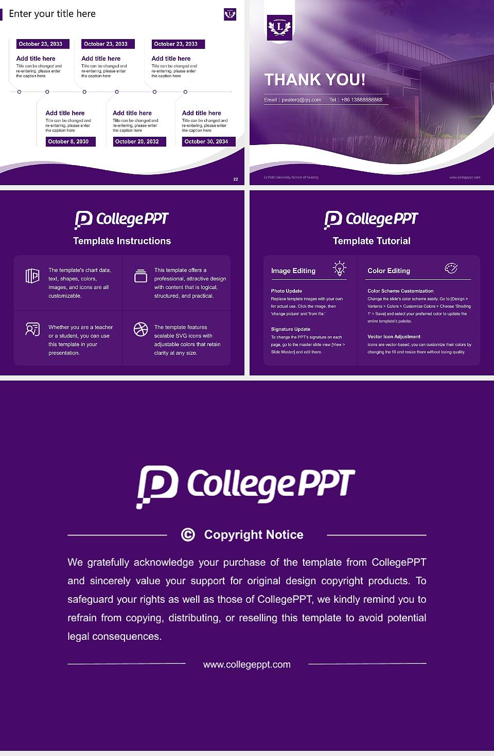 Linfield University-School of Nursing Lecture Sharing and Networking Event PPT Template4:3 ratio PPT effect preview image4