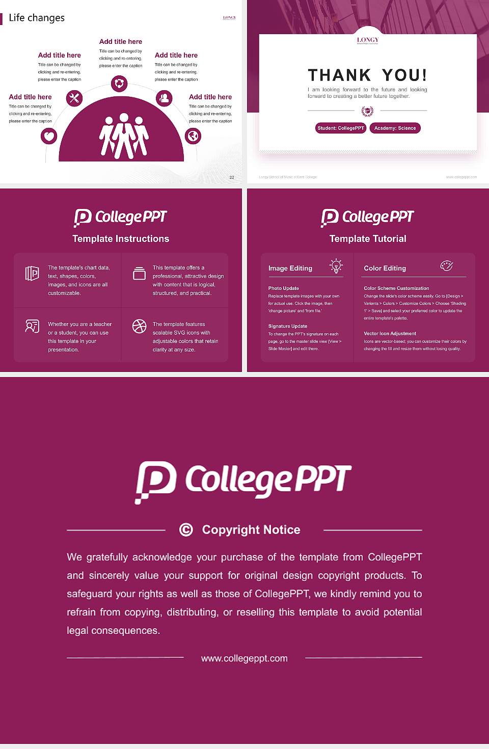 Longy School of Music of Bard College National Scholarship Defense PPT Template4:3 ratio PPT effect preview image4