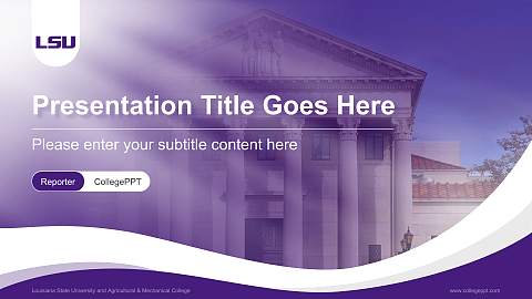 Louisiana State University and Agricultural & Mechanical College Lecture Sharing and Networking Event PPT Template