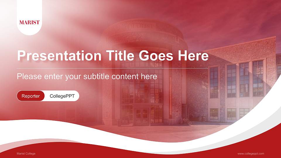 Marist College Lecture Sharing and Networking Event PPT Template16:9 ratio PPT effect preview image