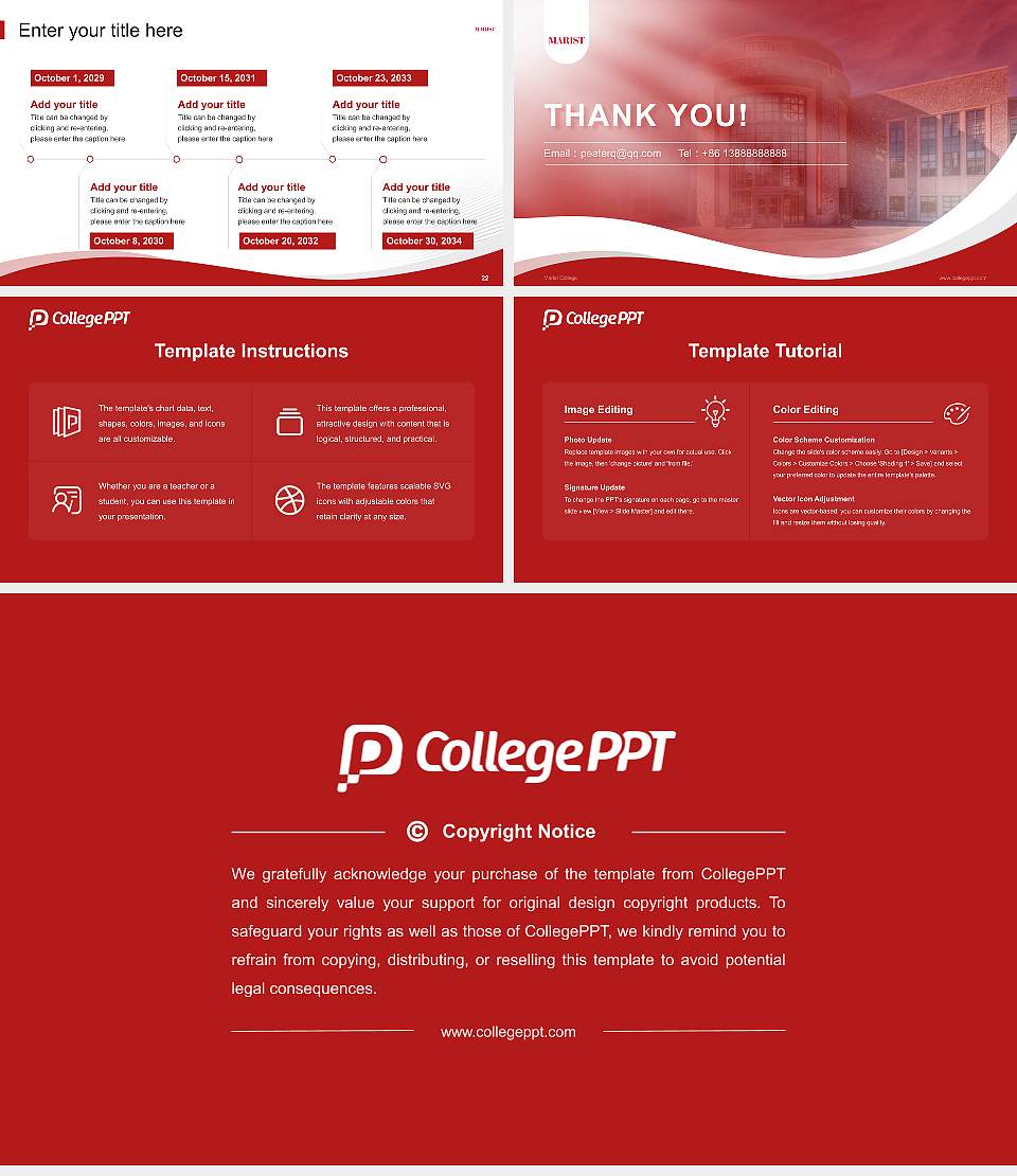 Marist College Lecture Sharing and Networking Event PPT Template16:9 ratio PPT effect preview image4