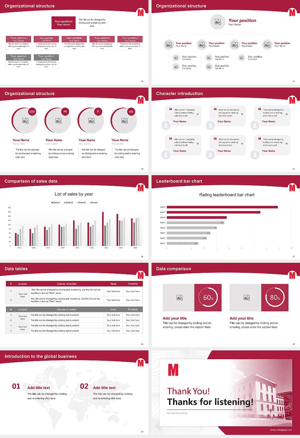 Manhattan School of Music Academic Presentation/Research Findings Report PPT Template16:9 ratio PPT effect preview image4
