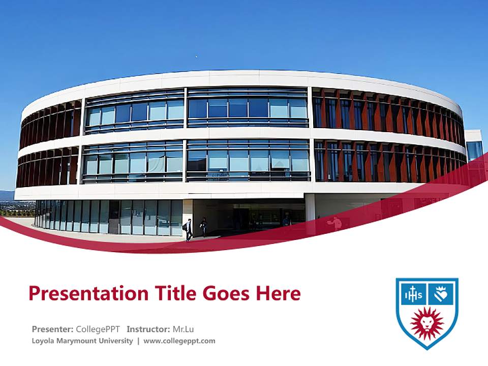 Loyola Marymount University Course/Courseware Creation PPT Template4:3 ratio PPT effect preview image5