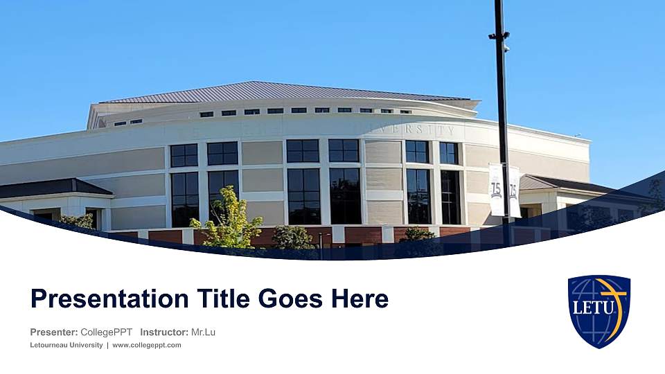 Letourneau University Course/Courseware Creation PPT Template16:9 ratio PPT effect preview image