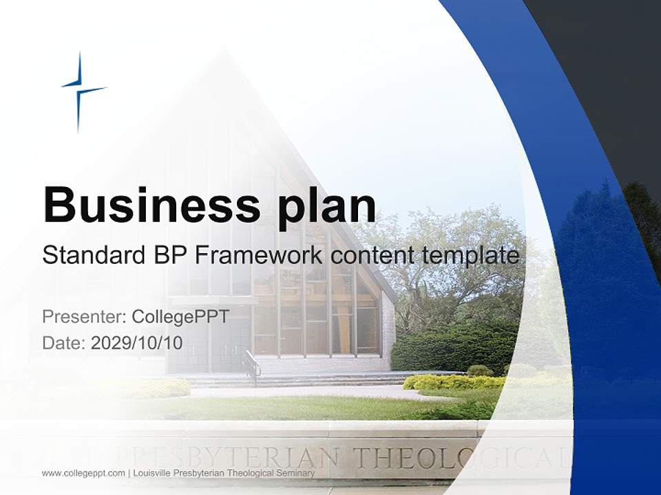 Louisville Presbyterian Theological Seminary Competition/Entrepreneurship Contest PPT Template4:3 ratio PPT effect preview image9