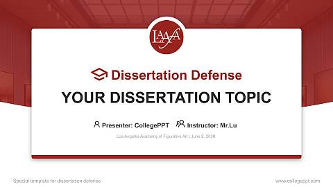 Los Angeles Academy of Figurative Art Graduation Thesis Defense PPT Template