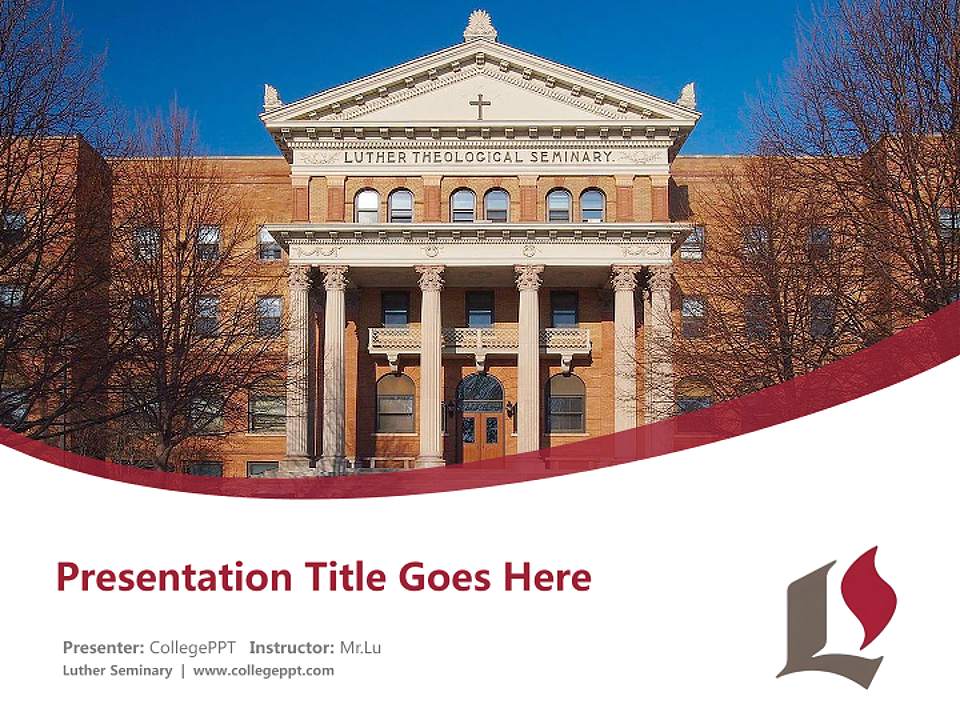 Luther Seminary Course/Courseware Creation PPT Template4:3 ratio PPT effect preview image5