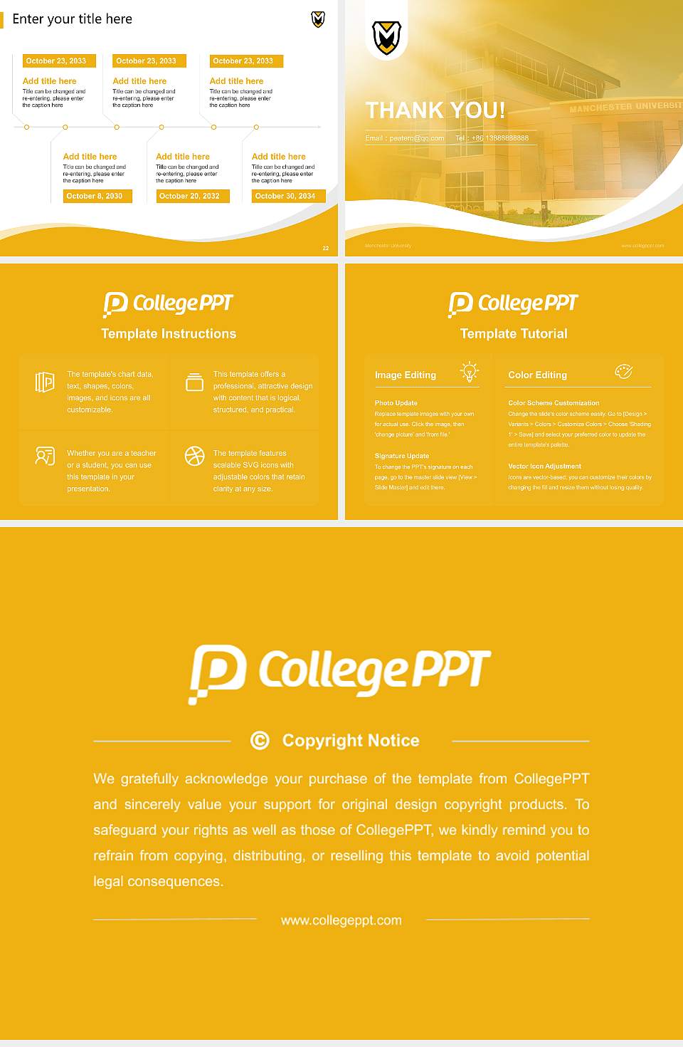 Manchester University Lecture Sharing and Networking Event PPT Template4:3 ratio PPT effect preview image4
