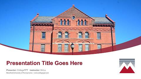Mansfield University of Pennsylvania Course/Courseware Creation PPT Template